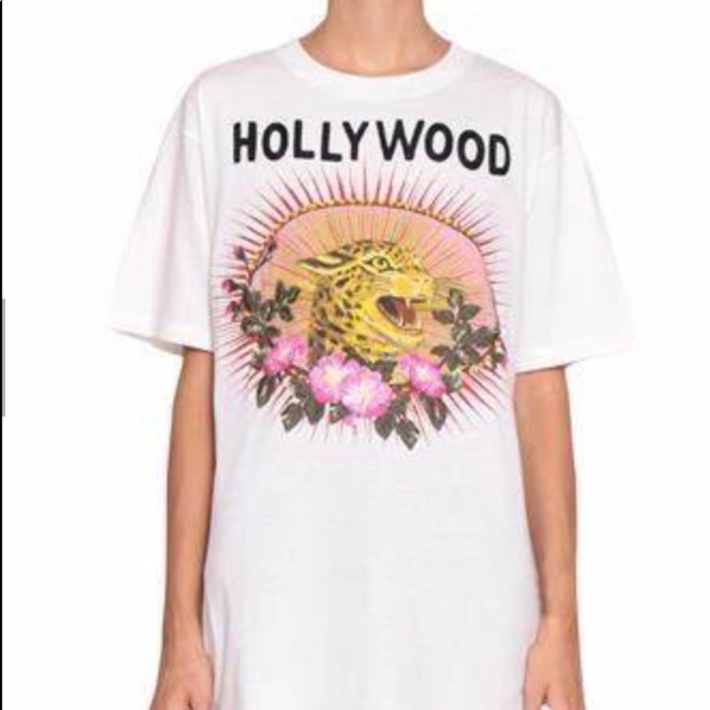 Gucci Hollywood Embroidered T-Shirt  Off White Authentic